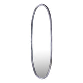 Limera Nickel Alu Oval Mirror Irregular Border L 61x3.5x178cm PTMD - Spiegel - PTMD - livinglovely.nl