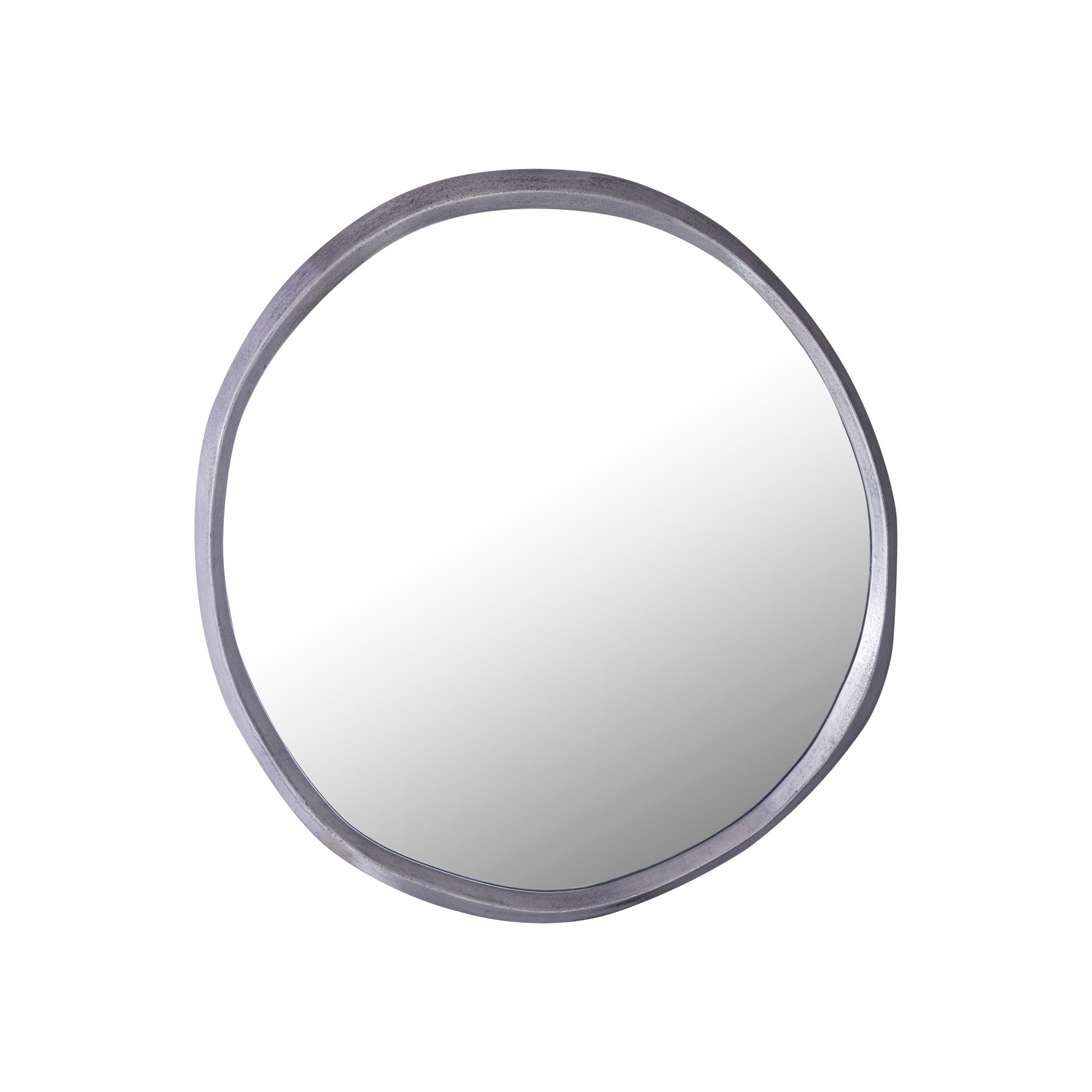 Limera Nickel Alu Round Mirror Irregular Border S 75x2x75 cm PTMD - Spiegel - PTMD - livinglovely.nl