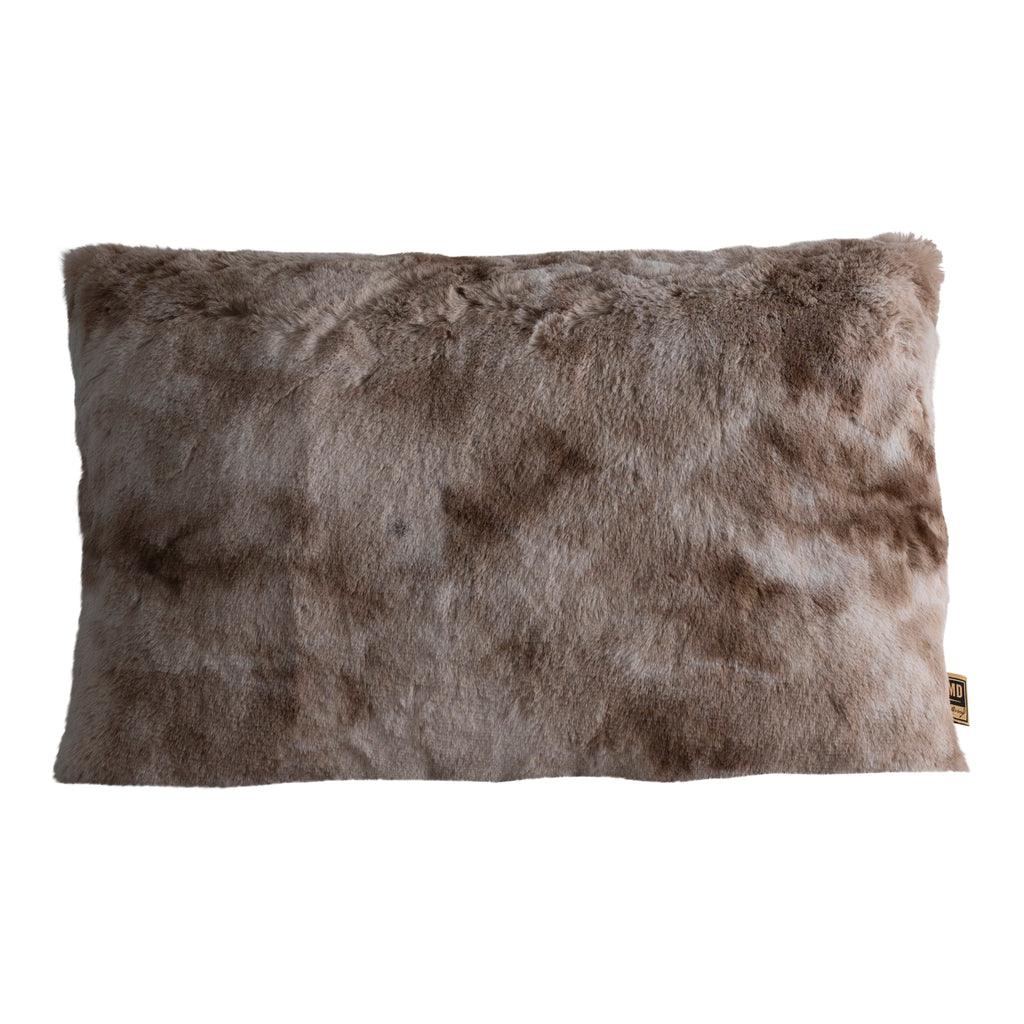 Linde Beige faux fur cushion rectangle PTMD - Kussen - PTMD - livinglovely.nl