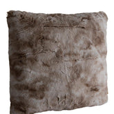Linde Beige faux fur cushion square L PTMD - Kussen - PTMD - livinglovely.nl