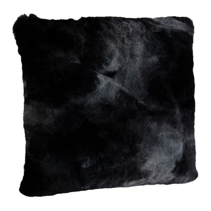 Linde Black faux fur cushion square S PTMD - Kussen - PTMD - livinglovely.nl