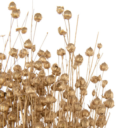 Linen Dry Flower Gold Colored - - J-Line - livinglovely.nl