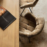 Link Dining chair beige fabric with metal legs PTMD - Eetkamerstoel - PTMD - livinglovely.nl
