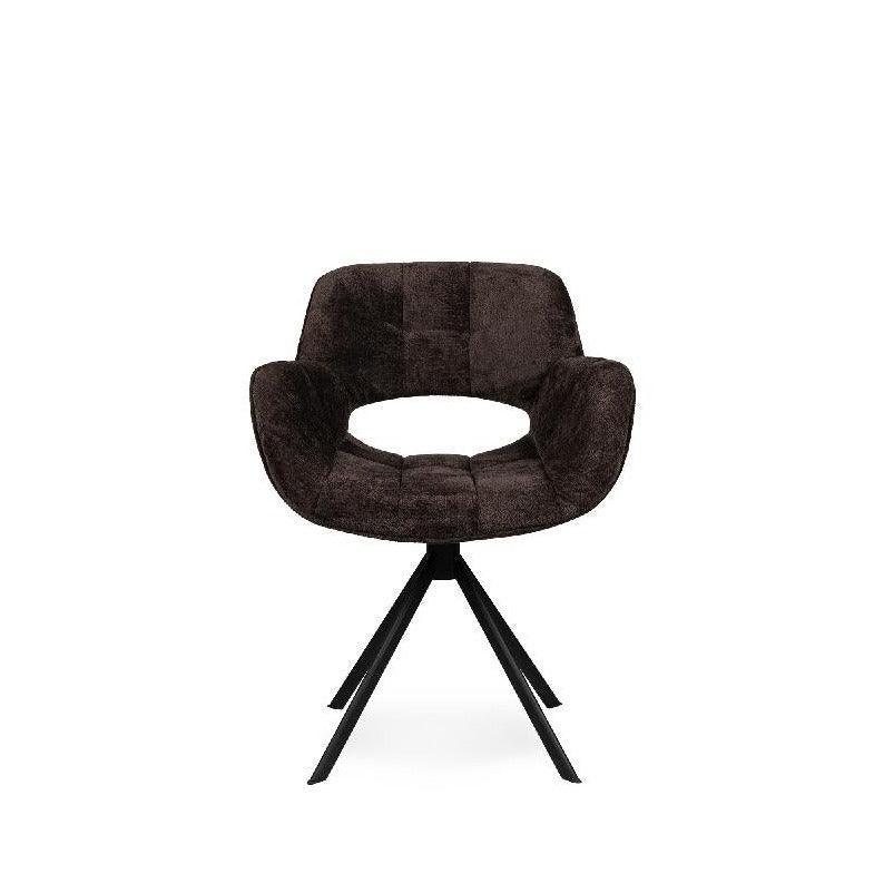 Link Dining Chair Berge 1072 Dark Grey Fabric With PTMD , Eetkamerstoel , PTMD , livinglovely.nl