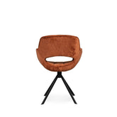 Link Dining Chair Berge 3032 Rust Fabric With Meta PTMD , Eetkamerstoel , PTMD , livinglovely.nl