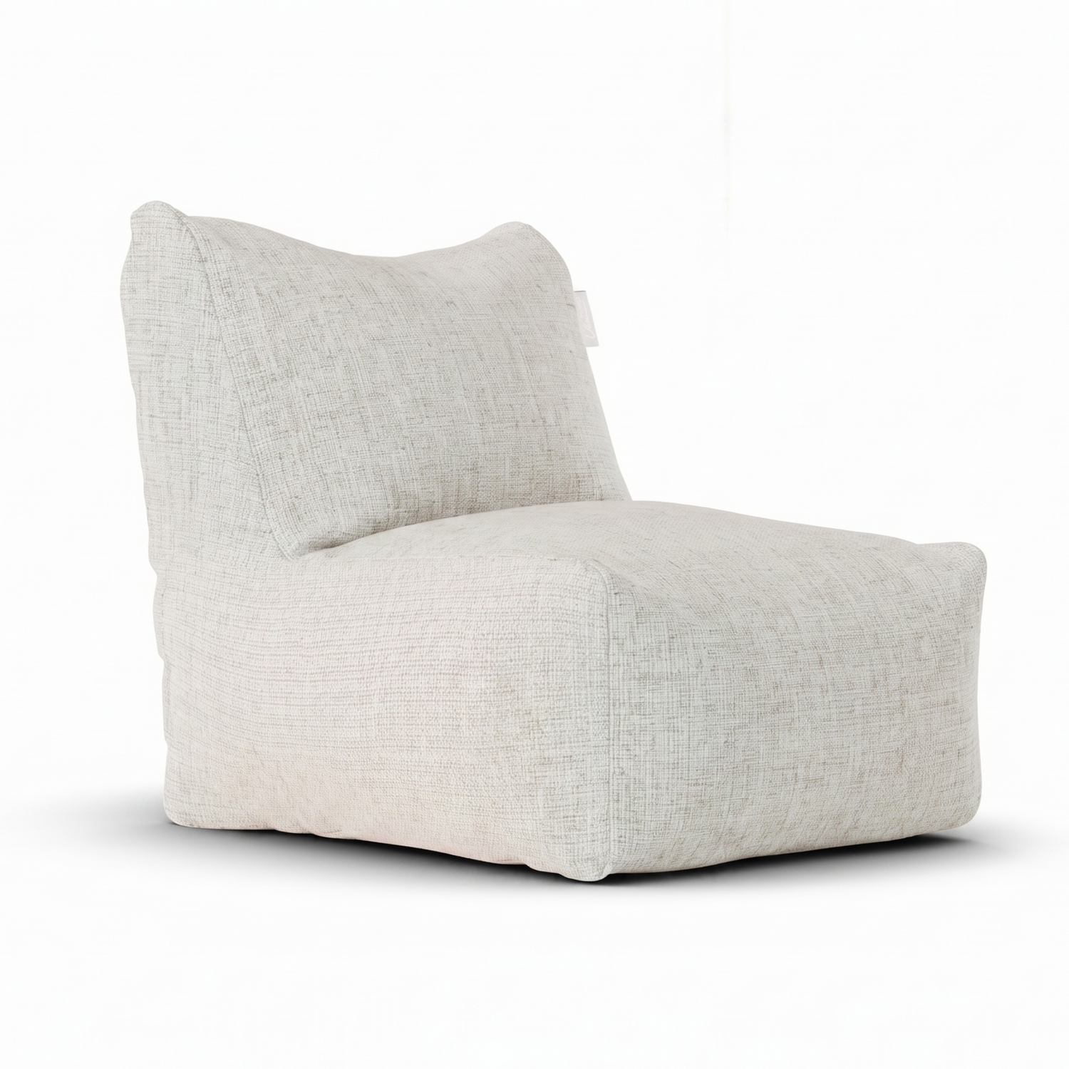 Linnen Lounge SeatXL Ecru van Laui Lounge, ongebleekte loungestoel met linnen uitstraling voor binnen