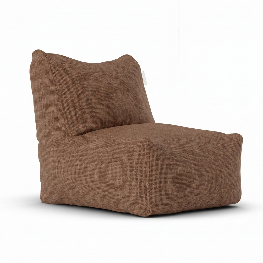Linnen Lounge SeatXL Hazel van Laui Lounge, nootbruine loungestoel met linnen uitstraling voor binnen
