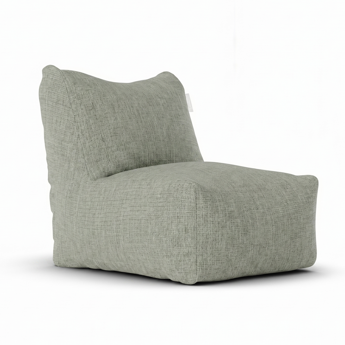 Linnen Lounge SeatXL Herb van Laui Lounge, kruidengroene loungestoel met linnen uitstraling voor binnen