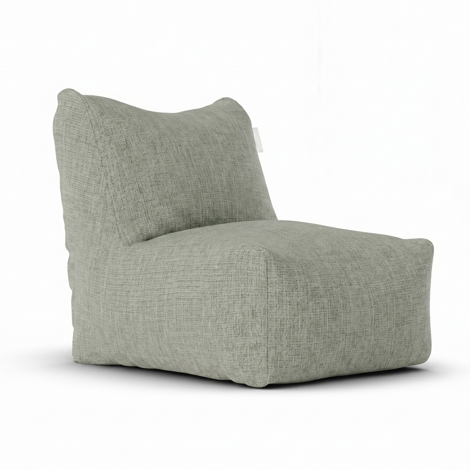 Linnen Lounge SeatXL Herb van Laui Lounge, kruidengroene loungestoel met linnen uitstraling voor binnen