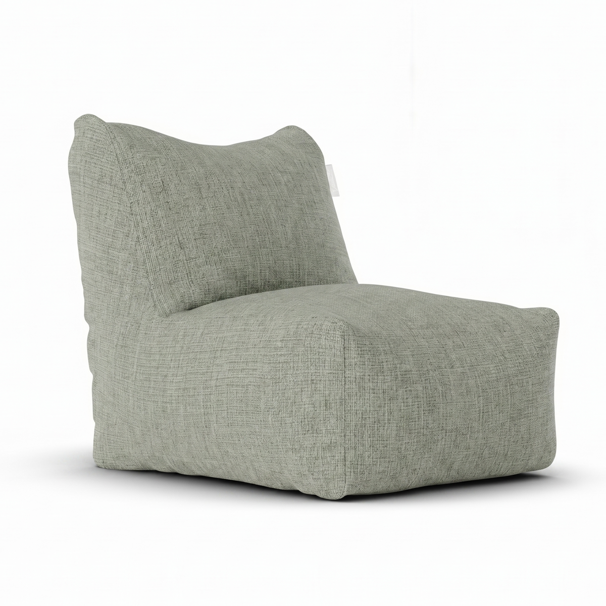 Linnen Lounge SeatXL Herb van Laui Lounge, kruidengroene loungestoel met linnen uitstraling voor binnen
