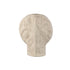 Linos Taupe matt ceramic structure round vaas L PTMD - Vaas - PTMD - livinglovely.nl