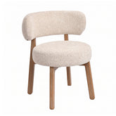 Lior Eetkamerstoel Opulence Crème van PTMD, ander aanzicht van de crème opulence bekleding