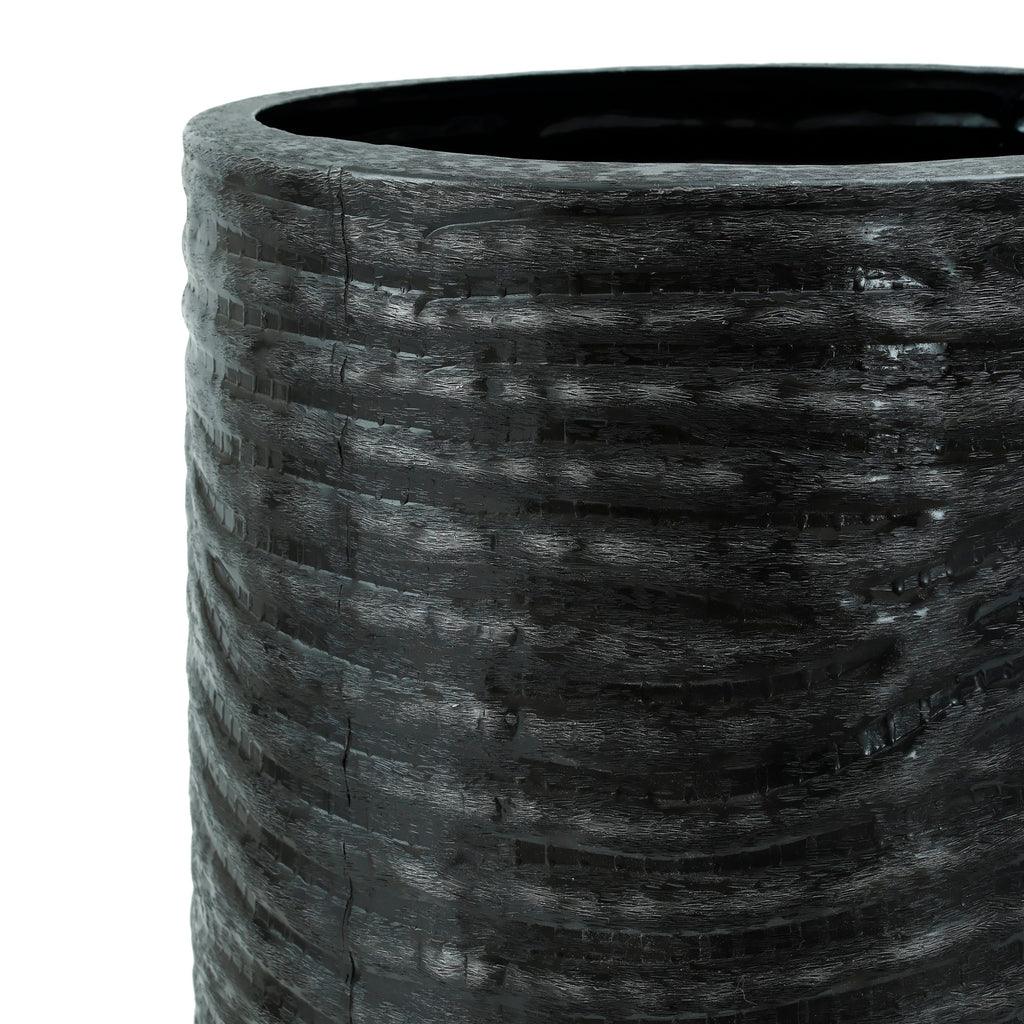 livinglovely.nl - Addila Black Brushed High Pot - Set van 3 - PTMD - Vaas - PTMD - livinglovely.nl