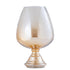 livinglovely.nl - Alwine Gold glass stormlight on base shiny L PTMD - Kaarshouder - PTMD - livinglovely.nl