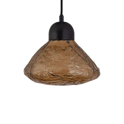 livinglovely.nl - Anna Brown textured glass hanging lamp 5 bulbs big PTMD - Hanglamp - PTMD - livinglovely.nl