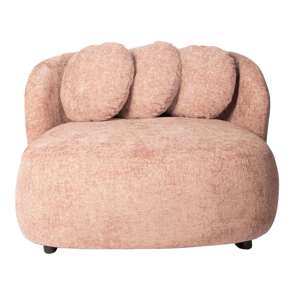 livinglovely.nl - Aphrodite Pink loveseat legacy 14 flamingo fabric PTMD - Fauteuil - PTMD - livinglovely.nl