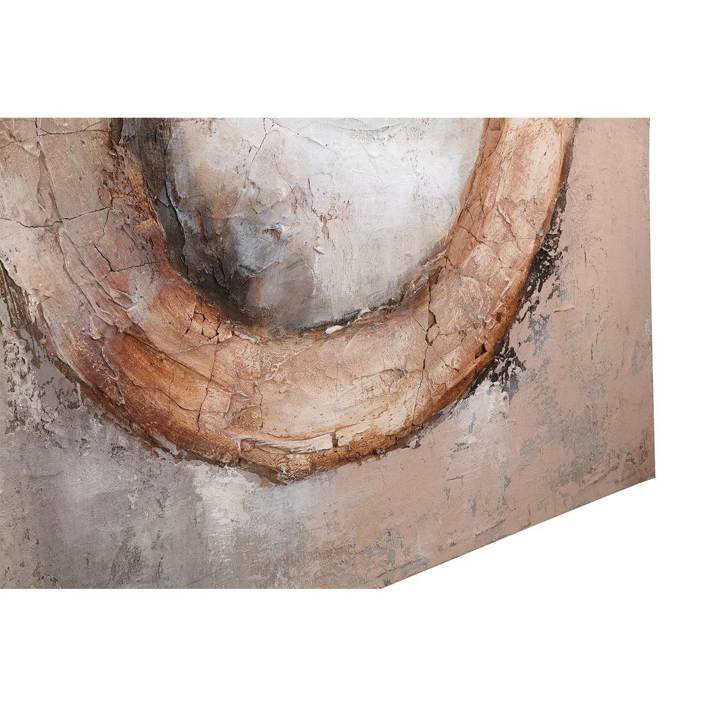 livinglovely.nl - Arianna Ring - 120x4x120 cm - Canvas - Bruin PTMD - Schilderij - PTMD - livinglovely.nl