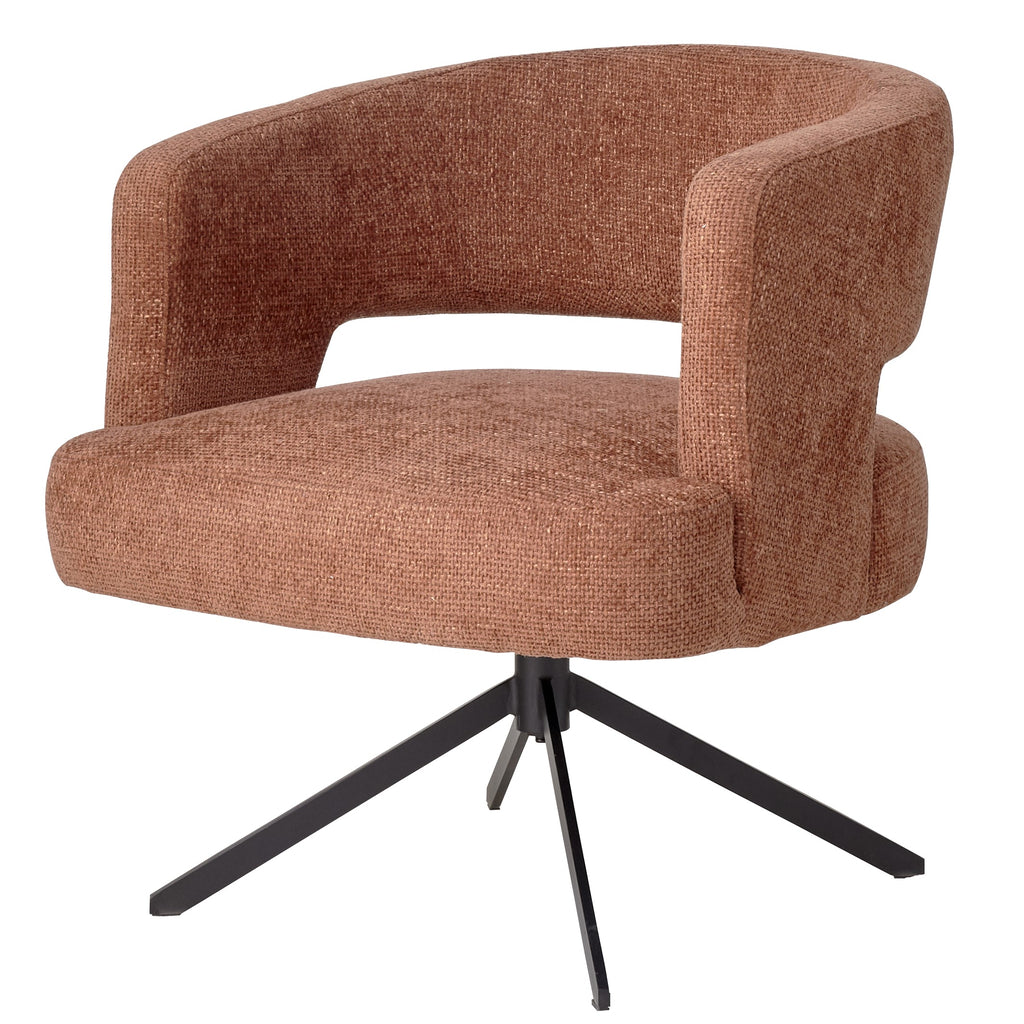 livinglovely.nl - Baldr Rust diningchair legacy6 deepterra black leg 1 PTMD - Eetkamerstoel - PTMD - livinglovely.nl