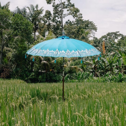 livinglovely.nl - Bali Parasol - Blauw Half Zilver - 280cm - Parasol - Todo Bien - livinglovely.nl