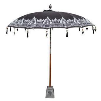 livinglovely.nl - Bali Parasol - Half Zilver Zwart - 180cm - Parasol - Todo Bien - livinglovely.nl