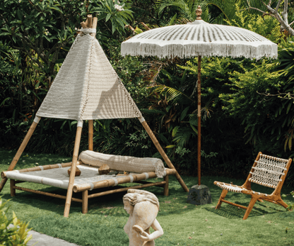 livinglovely.nl - Bali Parasol - Macrame - Créme - 180cm - Parasol - Todo Bien - livinglovely.nl