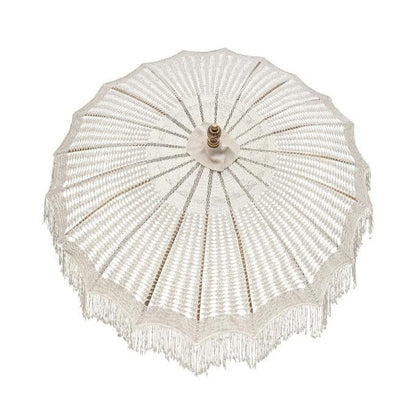 livinglovely.nl - Bali Parasol - Macrame - Créme - 180cm - Parasol - Todo Bien - livinglovely.nl