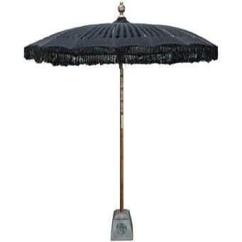 livinglovely.nl - Bali Parasol - Macrame - Zwart - 250cm - Parasol - Todo Bien - livinglovely.nl