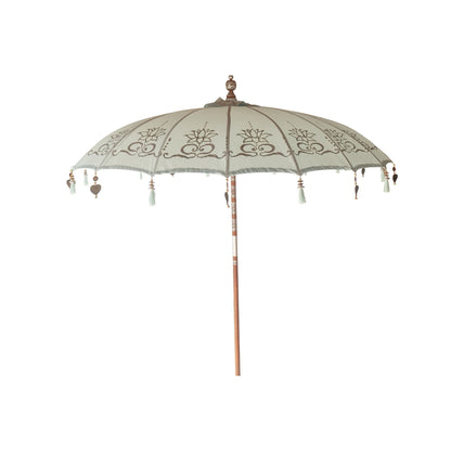 livinglovely.nl - Bali Parasol - Mint Half Zilver - 250cm - Parasol - Todo Bien - livinglovely.nl