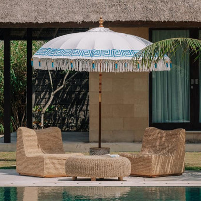 livinglovely.nl - Bali Parasol – Mykonos – Wit - 250cm - Parasol - Todo Bien - livinglovely.nl