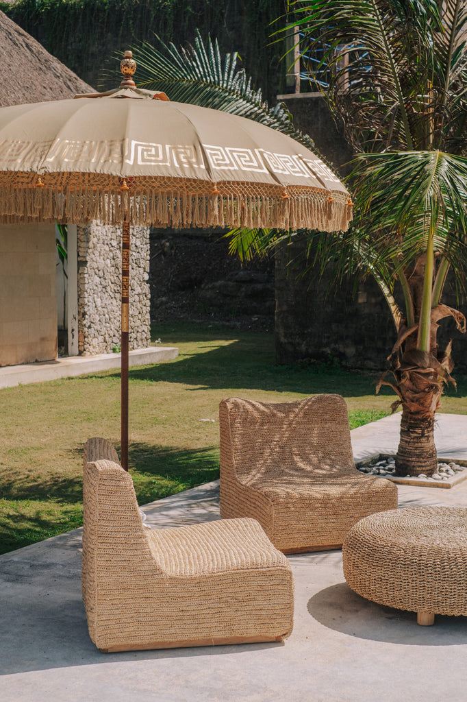 livinglovely.nl - Bali Parasol – Nature Groen Greek– 250cm - Parasol - Todo Bien - livinglovely.nl