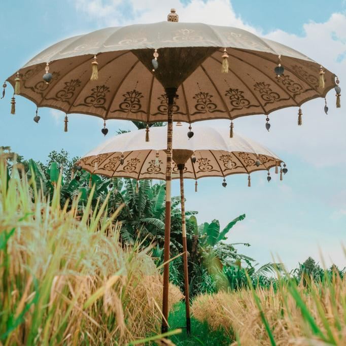 livinglovely.nl - Bali Parasol - Natuur Groen Lotus - 250cm - Parasol - Todo Bien - livinglovely.nl