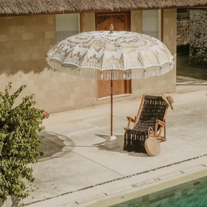 livinglovely.nl - Bali Parasol - Vol Goud Créme - 280cm - Parasol - Todo Bien - livinglovely.nl