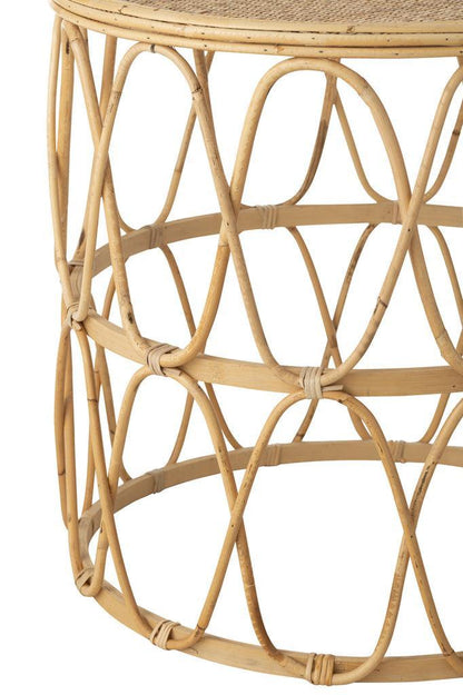 livinglovely.nl - Bijzettafel Golf Patroon Rotan Naturel Set van 2 - Bijzettafel - J-Line - livinglovely.nl