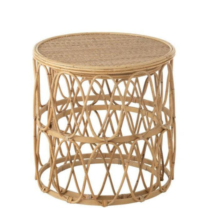 livinglovely.nl - Bijzettafel Golf Patroon Rotan Naturel Set van 2 - Bijzettafel - J-Line - livinglovely.nl