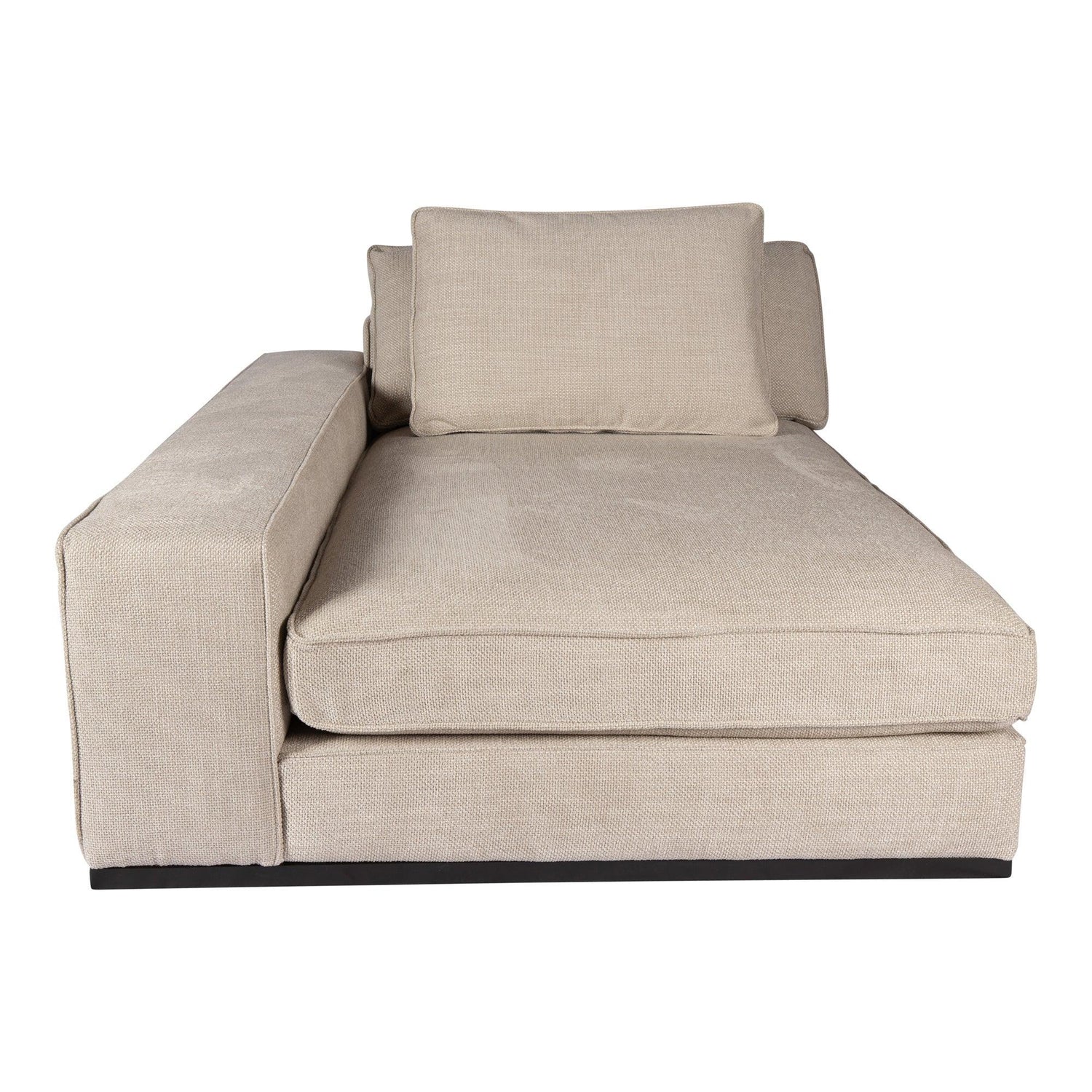 livinglovely.nl - Block Bank - Silent 01 - Chaise Lonque Arm Links - Naturel PTMD - - PTMD - livinglovely.nl