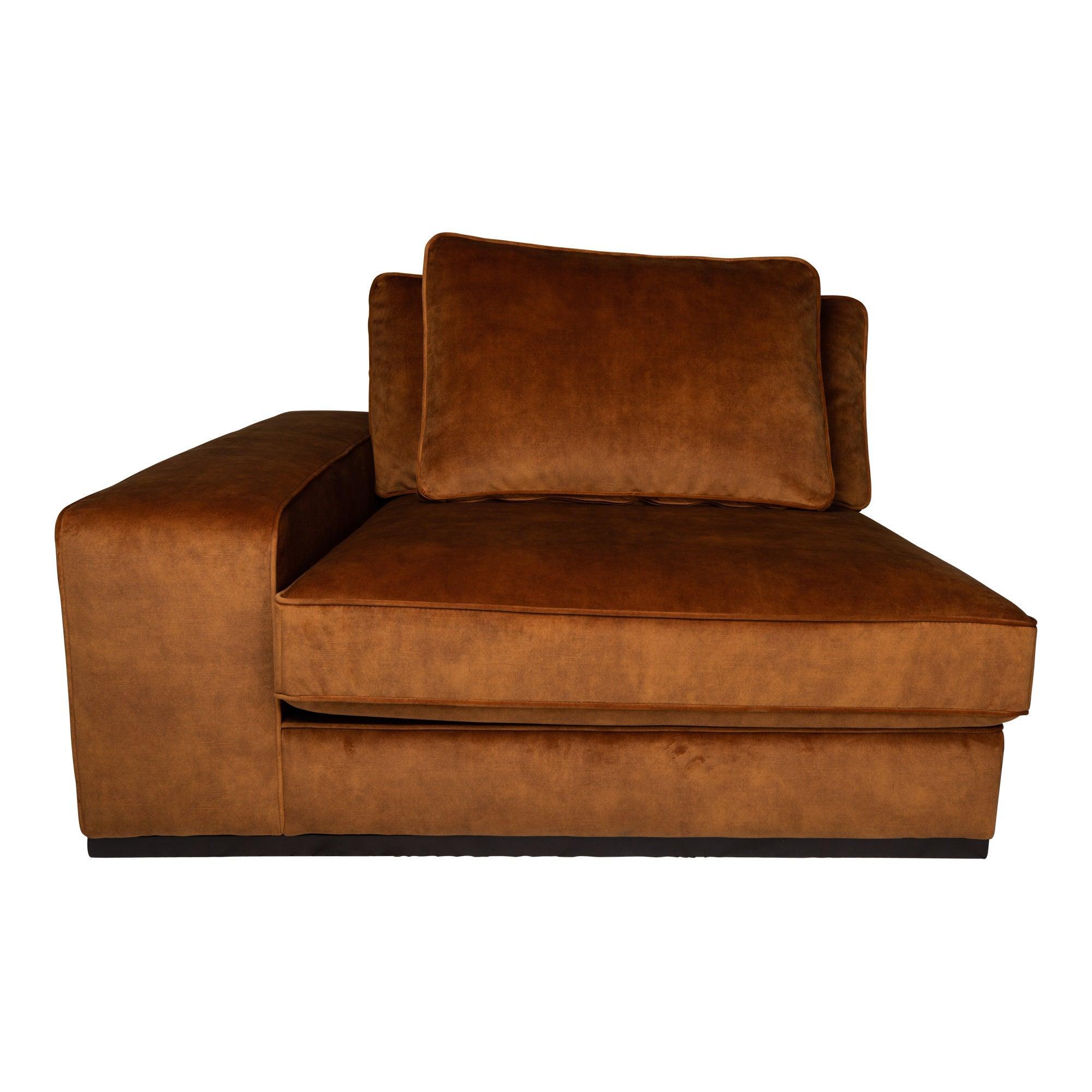 livinglovely.nl - Block sofa - Arm links - Adore 28 - Rust PTMD - - PTMD - livinglovely.nl