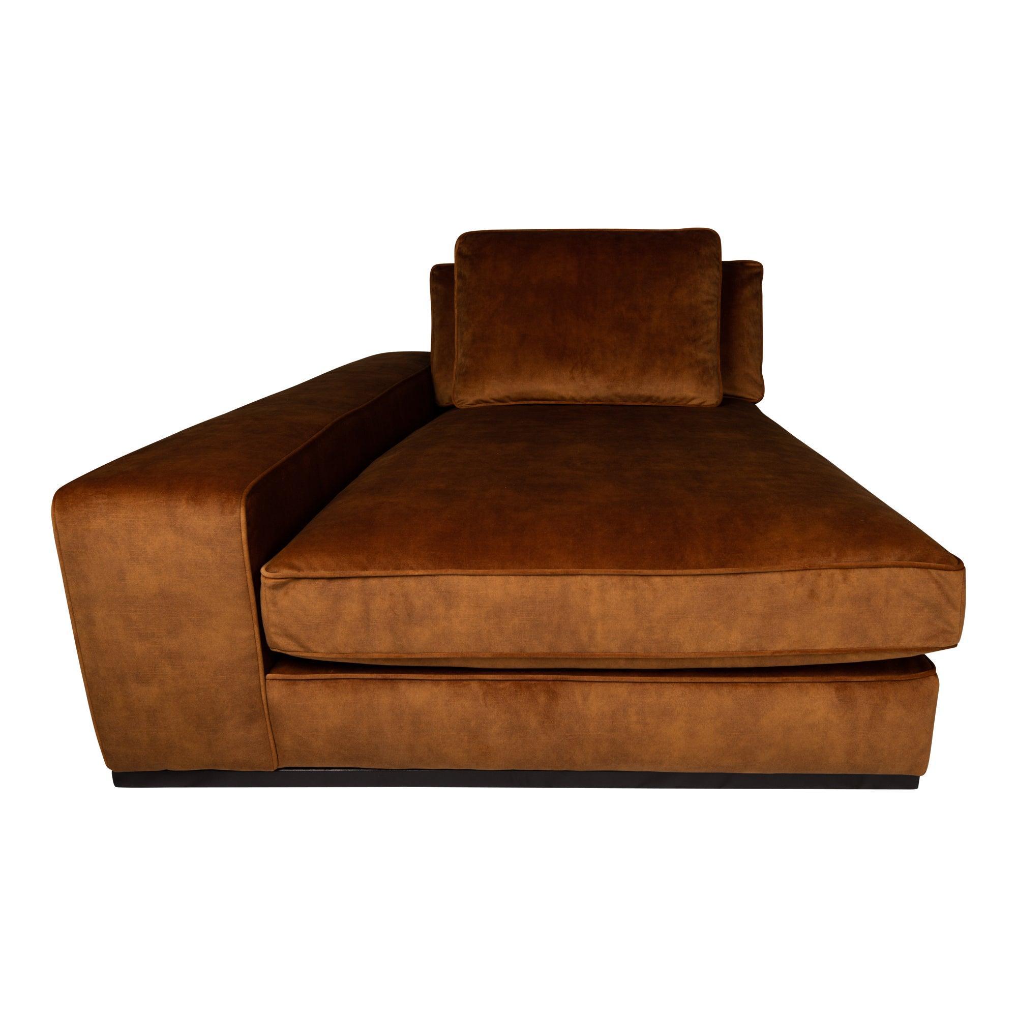 livinglovely.nl - Block sofa - Chaise Longue Arm Links - Adore 28 - Rust PTMD - - PTMD - livinglovely.nl