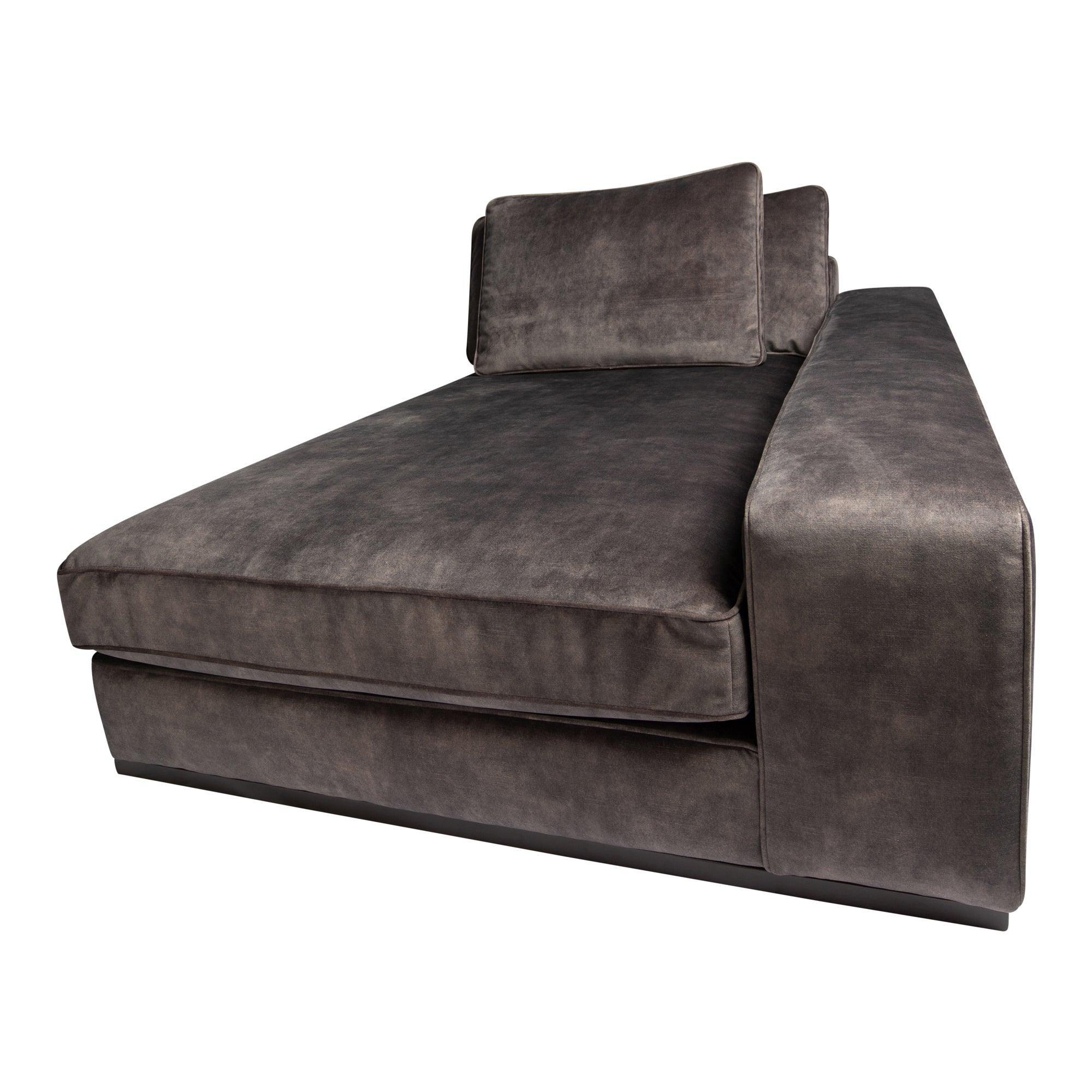 livinglovely.nl - Block sofa - Chaise Longue Arm Rechts - Adore 68 - Anthracite PTMD - - PTMD - livinglovely.nl