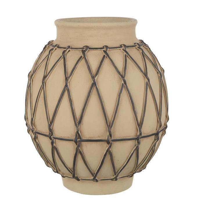 livinglovely.nl - Bloempot Berber Cement Beige Large - pot - J-Line - livinglovely.nl