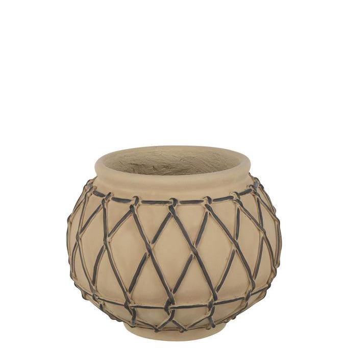 livinglovely.nl - Bloempot Berber Cement Beige Small - pot - J-Line - livinglovely.nl