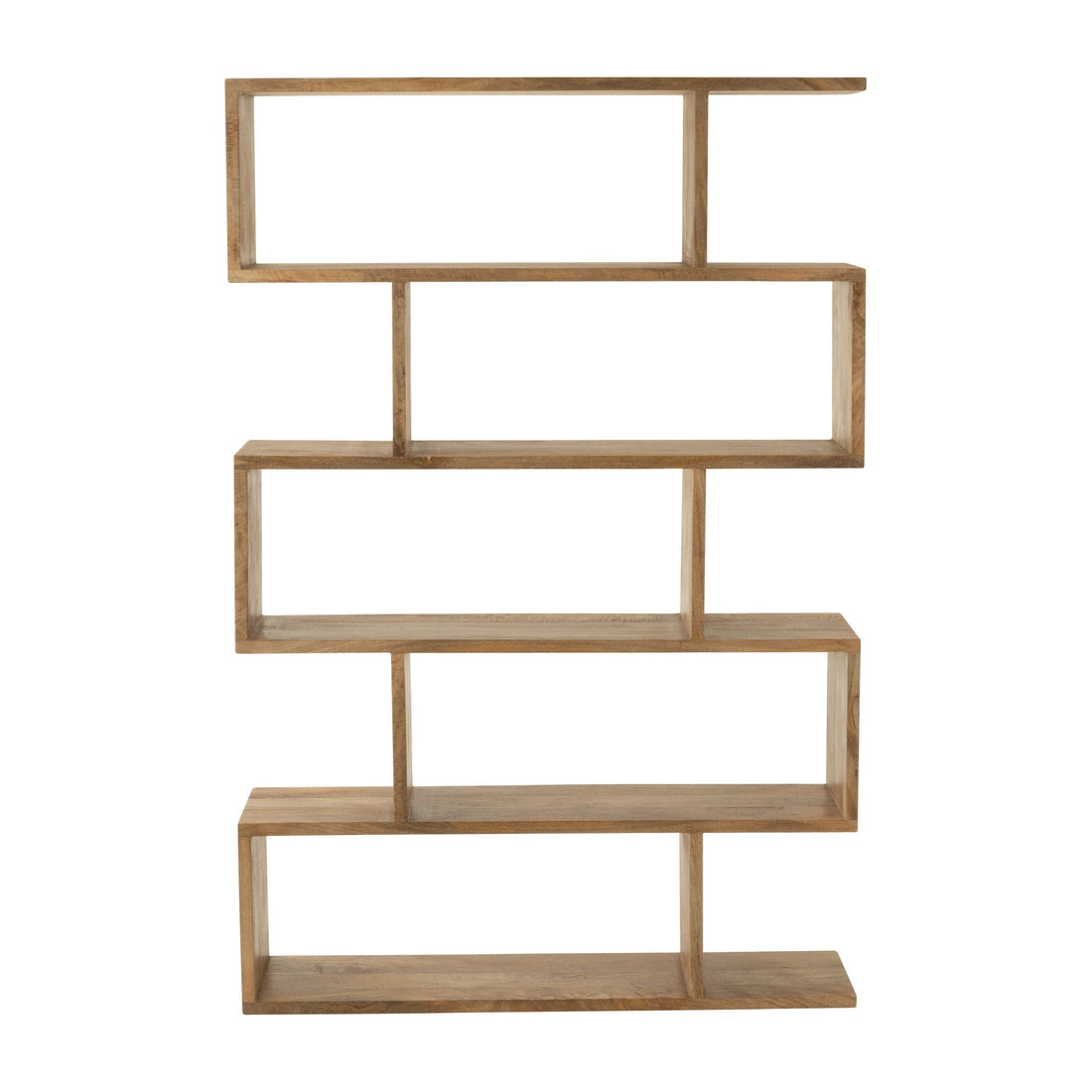 livinglovely.nl - Boekenkast Verticaal Latten Mango Hout Naturel - Boekenkast - J-Line - livinglovely.nl