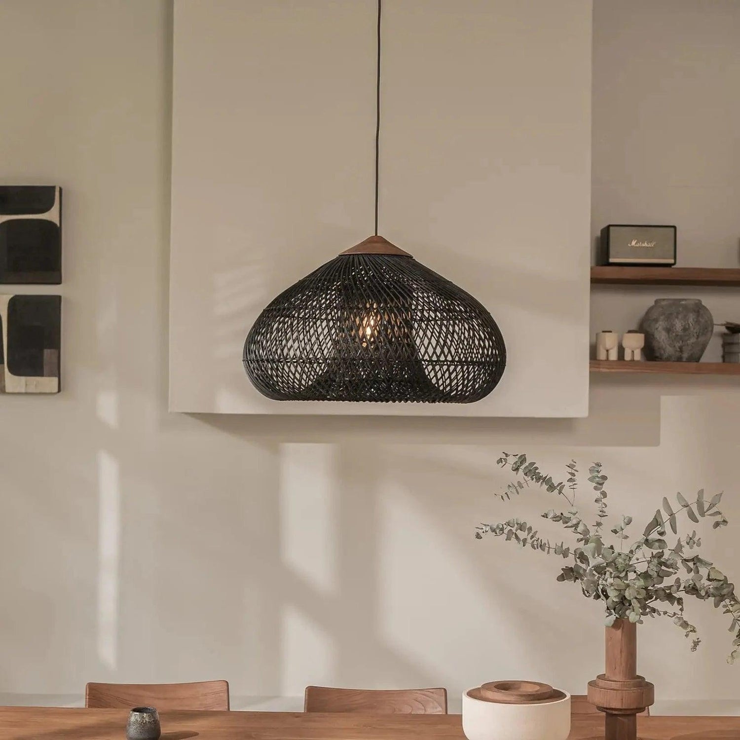 livinglovely.nl - Bright Drum Hanglamp Charcoal Large Ø80x51cm dBodhi - Hanglamp - dBodhi - livinglovely.nl