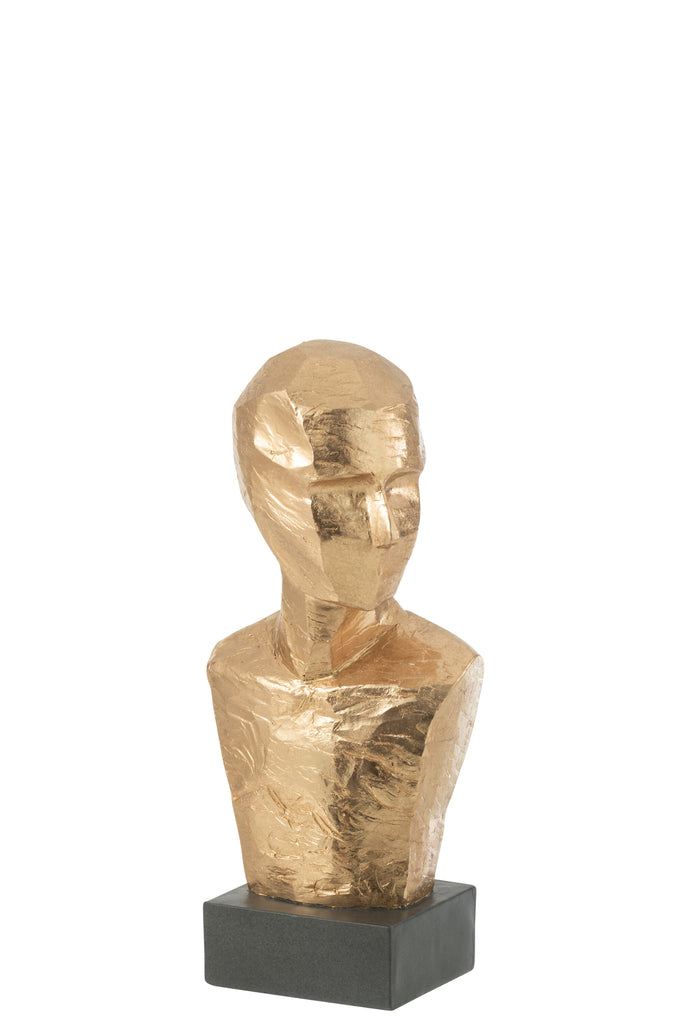 livinglovely.nl - Bust Beeld Goud J-Line - Beeld - J-Line - livinglovely.nl