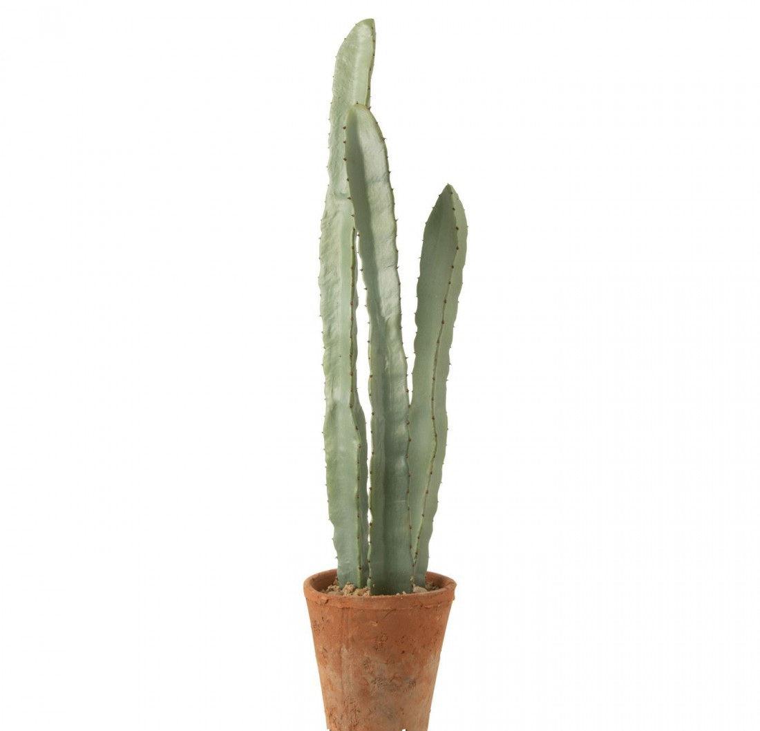 livinglovely.nl - Cactus In Pot Plastiek Groen Large Set van 3 - Kunstplant - J-Line - livinglovely.nl