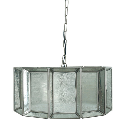 livinglovely.nl - Cenna Brass iron hanging lamp antique round glass PTMD - Hanglamp - PTMD - livinglovely.nl