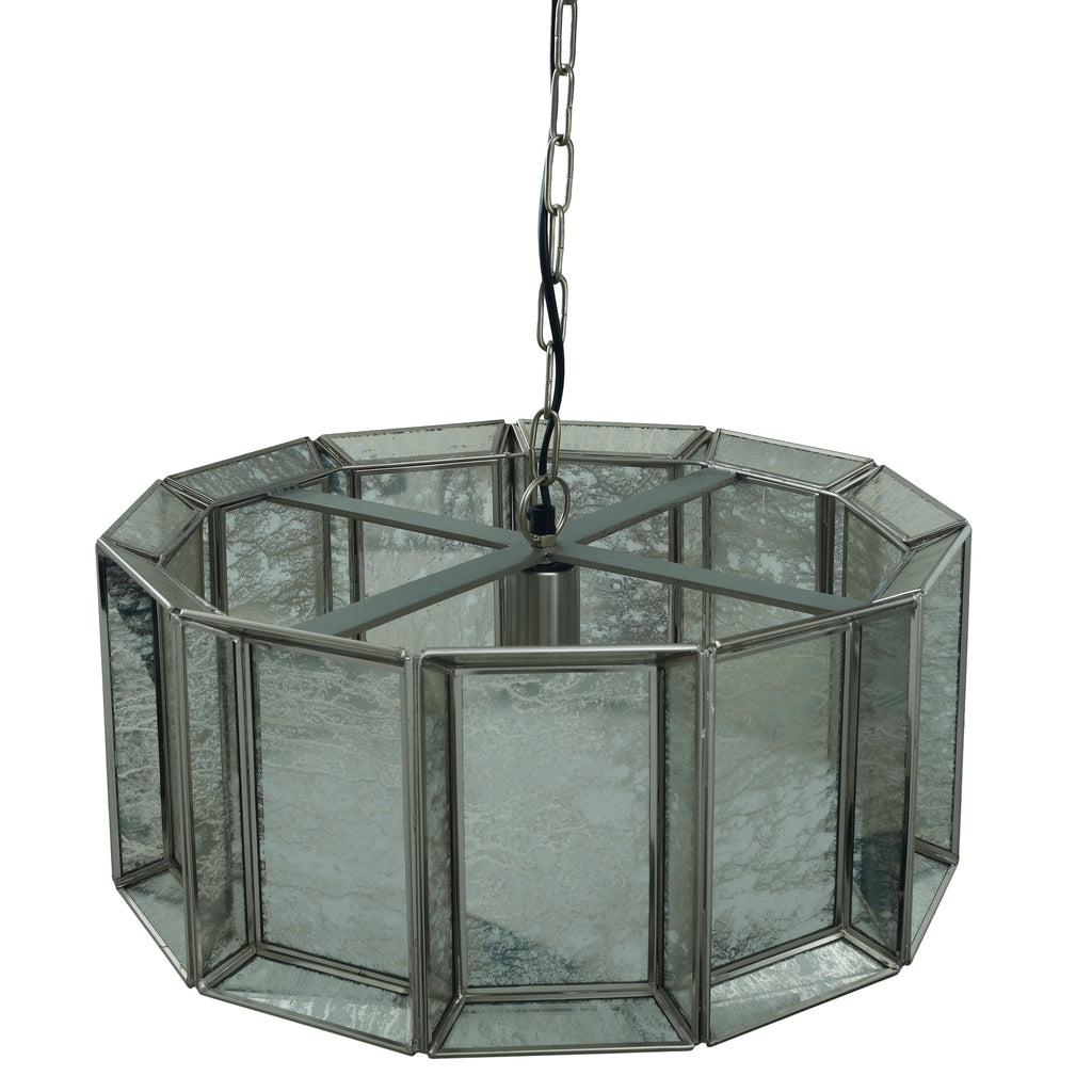 livinglovely.nl - Cenna Brass iron hanging lamp antique round glass PTMD - Hanglamp - PTMD - livinglovely.nl