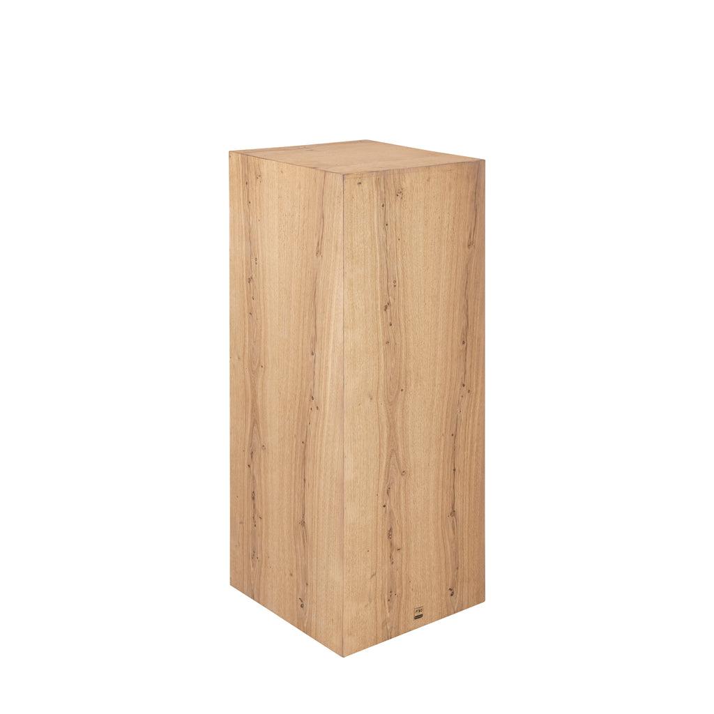 livinglovely.nl - Chevar Natural oak wood pedestal Set van 2 PTMD - Zuil - PTMD - livinglovely.nl