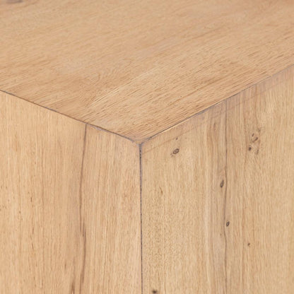 livinglovely.nl - Chevar Natural oak wood pedestal Set van 2 PTMD - Zuil - PTMD - livinglovely.nl