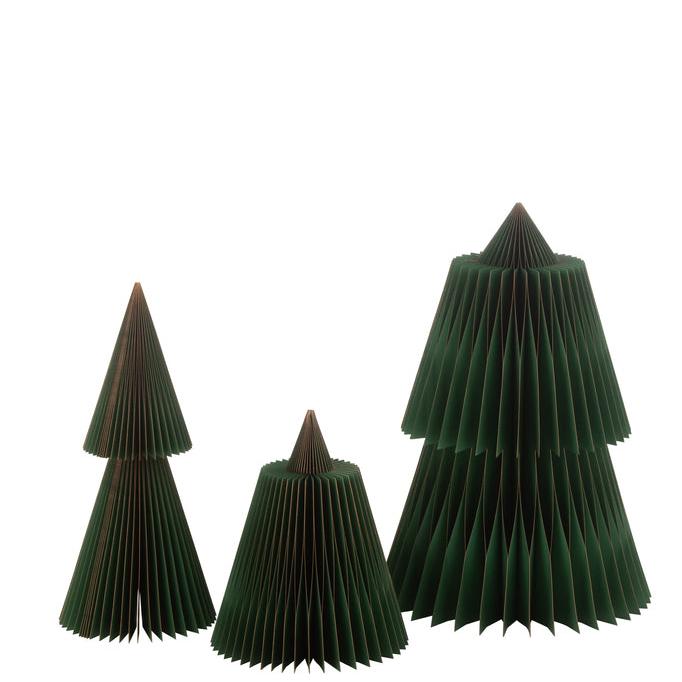 livinglovely.nl - Christmas Tree Folding Paper Dark Green/Copper Medium - - J-Line - livinglovely.nl