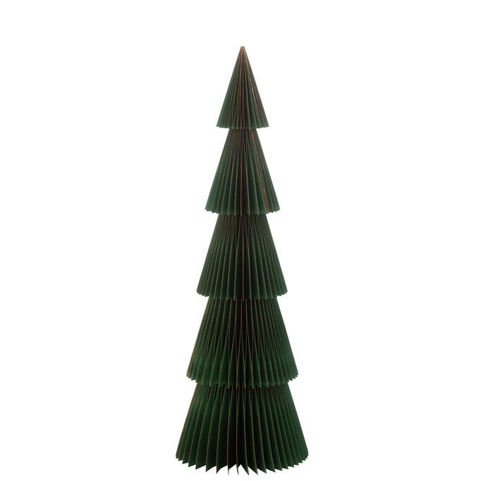 livinglovely.nl - Christmas Tree Folding Paper Dark Green/Copper Small - - J-Line - livinglovely.nl